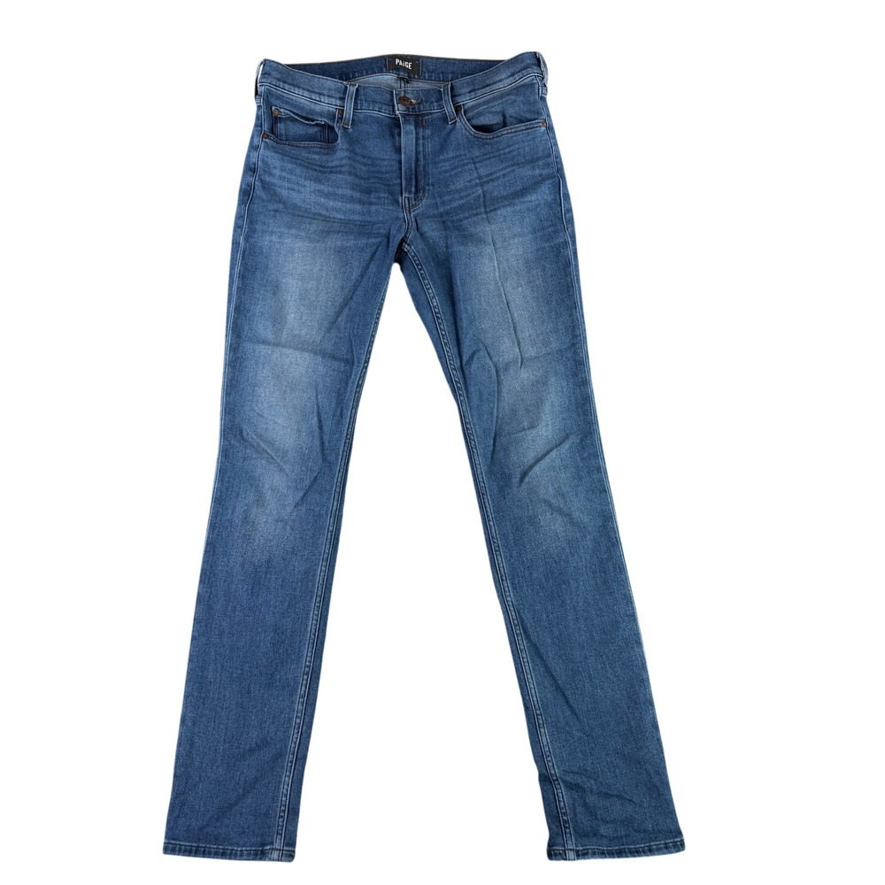 Paige Lennox Jeans Mens 32x32 Blue Slim Fit Medium Wash Stretch Denim Pants